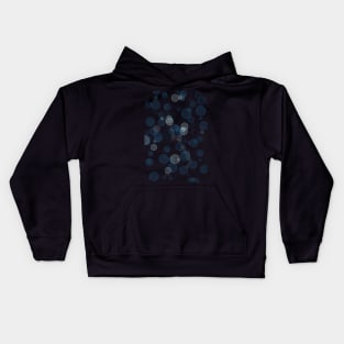 blue bubble pattern Kids Hoodie